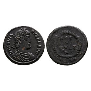 Ancient Roman Imperial Coins - Jovian - Wreath Bronze