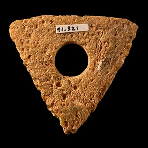 Large Romano-Celtic Yellow Glass Triangular Mount