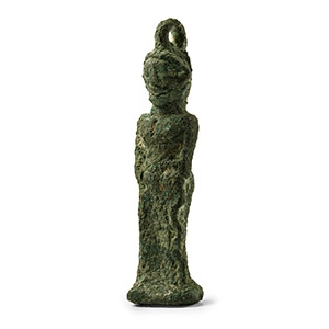 Western Asiatic Bronze Pendant In The Form Of A Male Figure