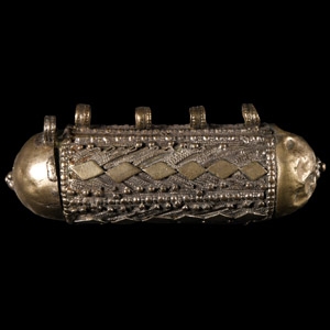 Judaic or Arabic Hirzbaase Silver Amulet Case