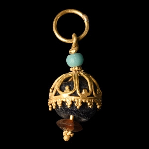 Byzantine Gold Pendant with Beads