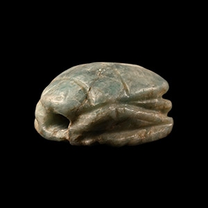 Egyptian Feldspar Scarab with Hieroglyphs