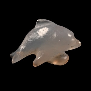 Greek Chalcedony Dolphin Pendant