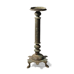 Western Asiatic Bronze Openwork Lamp Stand