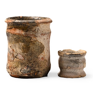 Post Medieval Thames Glazed Terracotta Jar Group