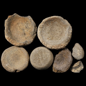 Tudor Thames Bone and Ash Precious Metal Crucible Group