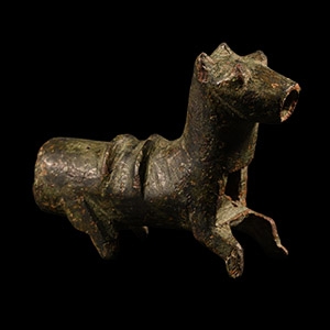 Medieval Bronze Horse Barrel Lock