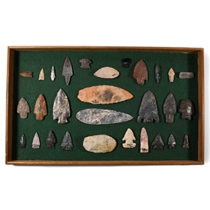 American Native Stone Axe and Arrowhead Collection