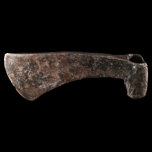 Medieval Iron Crescent-Shaped Axehead