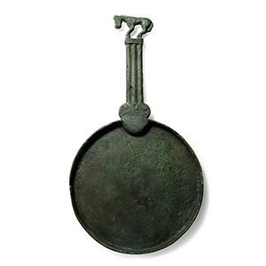 Scythian Bronze Mirror with Panther Handle