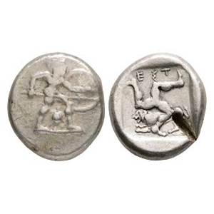 Ancient Greek Coins - Pamphylia - Aspendos - Triskeles AR Stater