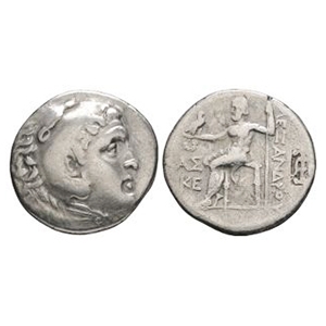 Ancient Greek Coins - Macedonia - Alexander III (the Great) - Countermarked AR Tetradrachm