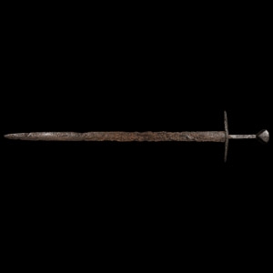Medieval Iron Hand-And-A-Half Sword