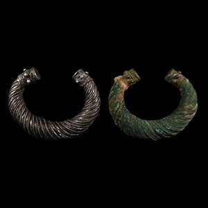 Western Asiatic Silver Bracelet Pair