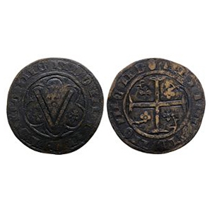 World Tokens - France - Inverted V in Hexafoil Jeton