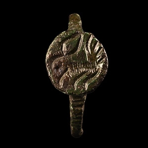 Roman Bronze Ring with Lion