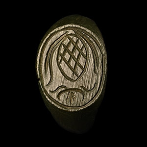 Post Medieval Bronze Ring with Armorial Motif