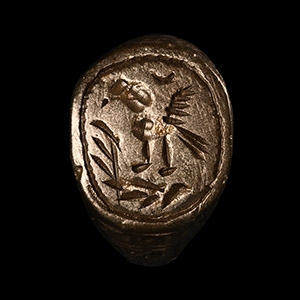Tudor Period Bronze Ring with Bird