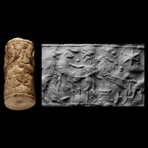 Sumerian Limestone Cylinder Seal