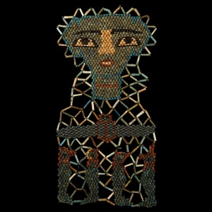 Egyptian Faience Bead Mummy Face Mask