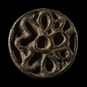 Central Asian Bronze Round Seal Matrix