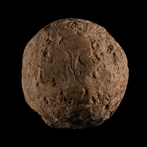 Mesopotamian Decorated Bulla Envelope Containing Tokens