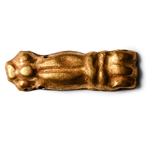 Viking Age Gold Repousse Animal Bead