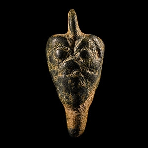 Phoenician Bronze Pazuzu Head Amulet