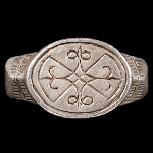 Medieval Silver Ring with Cross