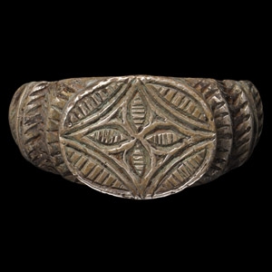 Medieval Silver Ring with Cross