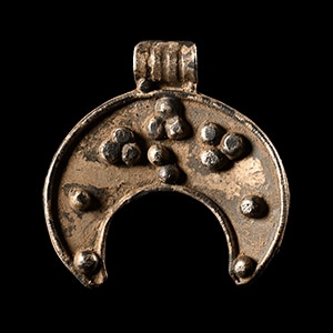 Roman Silver Lunar Pendant