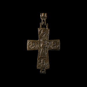 Byzantine Bronze Reliquary Cross
