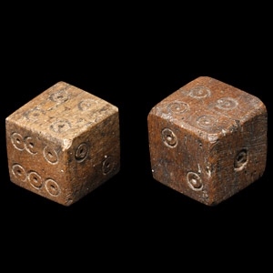 Roman Bone Dice Pair