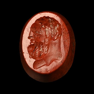 Roman Hercules Jasper Intaglio Gemstone