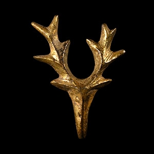 Medieval Silver-Gilt Stag Head Mount