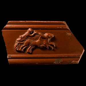 Roman Redware Sherd with Racing Charioteer