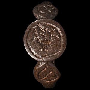 Roman Bronze Ring with Bird