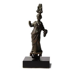 Bronze Statuette of Isis-Fortuna