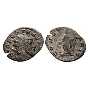 Ancient Roman Imperial Coins - Postumus - Fortuna AE Antoninianus