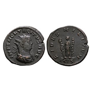 Ancient Roman Imperial Coins - Tacitus - Fides Militum AE Antoninianus