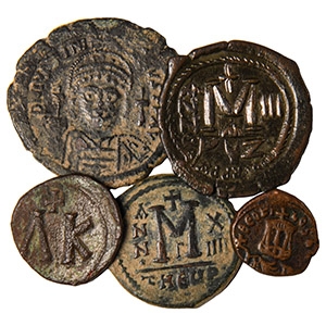 Byzantine Coins - Heraclius and Later - Mixed AE Issues [5]