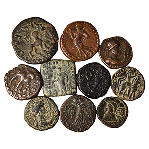 Ancient Greek Coins - Indo Greek - AE Coin Group [10]