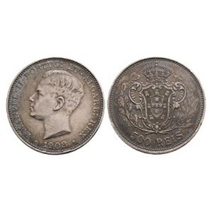 World Coins - Portugal - Manuel II - 1908 - AR 500 Reis