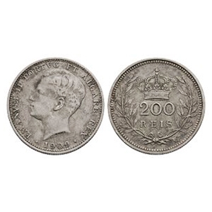 World Coins - Portugal - Manuel II - 1909 - AR 200 Reis