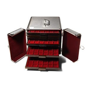 Coin Cabinets - Collectors Carry Box with 10 Linder Coin Trays