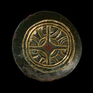 Anglo-Saxon Gilt Bronze Saucer Brooch