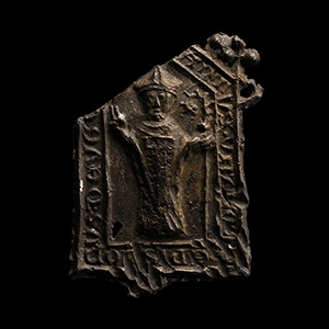 Medieval Pewter Pilgrims Badge of St. Ubaldus
