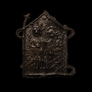 Medieval Pewter Pilgrims Badge with Church