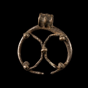 Roman Silver Lunar Pendant