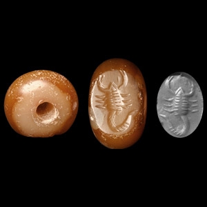 Sassanian Age Stamp Seal with Scorpion